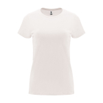 T-shirt pour entreprise 100% coton en tricot pour femme 170 g/m² Roly couleur blanc cassé