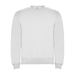 Pull avec logo unisexe en coton et polyester en tricot 280 g/m² Roly couleur blanc
