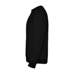 Pull pour enfants en coton et polyester en tricot 280 g/m² Roly couleur noir vue latérale