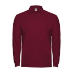 Polo floqué pour homme 100% coton en tricot piqué 220 g/m² Roly couleur bordeaux