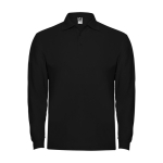 Polo floqué pour homme 100% coton en tricot piqué 220 g/m² Roly couleur noir
