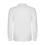 Polo floqué pour homme 100% coton en tricot piqué 220 g/m² Roly couleur blanc deuxième vue arrière