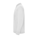 Polo floqué pour homme 100% coton en tricot piqué 220 g/m² Roly couleur blanc vue latérale
