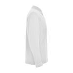 Polo floqué pour homme 100% coton en tricot piqué 220 g/m² Roly couleur blanc deuxième vue latérale