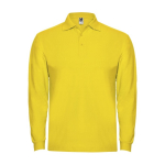Polo floqué pour homme 100% coton en tricot piqué 220 g/m² Roly couleur jaune