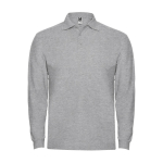Polo floqué pour homme 100% coton en tricot piqué 220 g/m² Roly couleur gris clair chiné