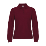 Polo avec logo en tricot piqué 100% coton pour femme 220 g/m² Roly couleur bordeaux
