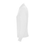Polo avec logo en tricot piqué 100% coton pour femme 220 g/m² Roly couleur blanc vue latérale