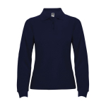 Polo avec logo en tricot piqué 100% coton pour femme 220 g/m² Roly couleur bleu marine