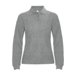 Polo avec logo en tricot piqué 100% coton pour femme 220 g/m² Roly couleur gris clair chiné