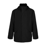 Veste publicitaire imperméable unisexe en 100% polyester 400 g/m² Roly couleur noir