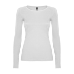 T-shirt floqué pour femme en 100% coton en tricot 160 g/m² Roly couleur blanc