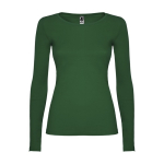 T-shirt floqué pour femme en 100% coton en tricot 160 g/m² Roly couleur vert bouteille