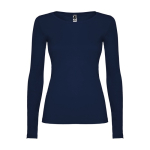 T-shirt floqué pour femme en 100% coton en tricot 160 g/m² Roly couleur bleu marine