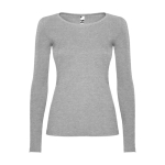 T-shirt floqué pour femme en 100% coton en tricot 160 g/m² Roly couleur gris clair chiné