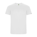 T-shirt technique en 50% polyester recyclé pour enfants 135 g/m² Roly couleur blanc