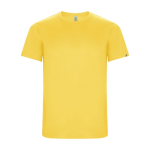 T-shirt technique en 50% polyester recyclé pour enfants 135 g/m² Roly couleur jaune