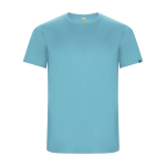T-shirt technique en 50% polyester recyclé pour enfants 135 g/m² Roly couleur turquoise