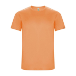 T-shirt technique en 50% polyester recyclé pour enfants 135 g/m² Roly couleur orange fluorescent