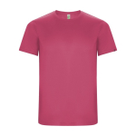 T-shirt technique en 50% polyester recyclé pour enfants 135 g/m² Roly couleur fuchsia fluorescent