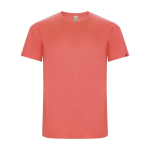 T-shirt technique en 50% polyester recyclé pour enfants 135 g/m² Roly couleur corail