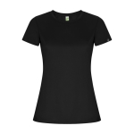 T-shirt technique en 50% polyester recyclé pour femme 135 g/m² Roly couleur noir