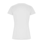 T-shirt technique en 50% polyester recyclé pour femme 135 g/m² Roly couleur blanc deuxième vue arrière