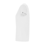 T-shirt technique en 50% polyester recyclé pour femme 135 g/m² Roly couleur blanc vue latérale