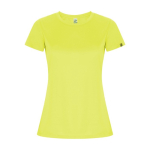 T-shirt technique en 50% polyester recyclé pour femme 135 g/m² Roly couleur jaune fluorescent