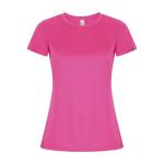 T-shirt technique en 50% polyester recyclé pour femme 135 g/m² Roly couleur fuchsia fluorescent