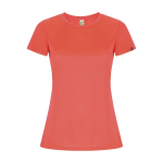 T-shirt technique en 50% polyester recyclé pour femme 135 g/m² Roly couleur corail