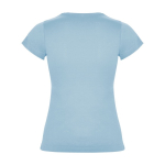 T-shirt avec logo 100% coton en tricot pour femme 155 g/m² Roly couleur bleu ciel deuxième vue arrière