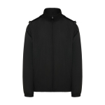 Veste floquée imperméable légère unisexe en polyester 85 g/m² Roly couleur noir