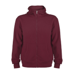 Sweat-shirt en coton et polyester unisexe avec capuche 280 g/m² Roly couleur bordeaux