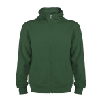 Sweat-shirt en coton et polyester unisexe avec capuche 280 g/m² Roly couleur vert bouteille