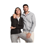 Sweat-shirt en coton et polyester unisexe avec capuche 280 g/m² Roly couleur bleu marine image nature morte 2