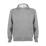 Sweat-shirt en coton et polyester unisexe avec capuche 280 g/m² Roly couleur gris clair chiné