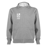 Sweat-shirt en coton et polyester unisexe avec capuche 280 g/m² Roly avec zone d'impression