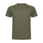 T-shirt technique en tricot piqué polyester pour homme 150 g/m² Roly couleur vert militaire