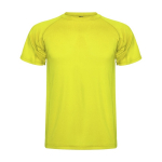 T-shirt technique en tricot piqué polyester pour homme 150 g/m² Roly couleur jaune fluorescent