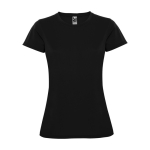 T-shirt technique avec logo en tricot piqué pour femme 150 g/m² Roly couleur noir