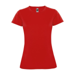 T-shirt technique avec logo en tricot piqué pour femme 150 g/m² Roly couleur rouge