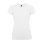 T-shirt technique avec logo en tricot piqué pour femme 150 g/m² Roly couleur blanc