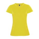 T-shirt technique avec logo en tricot piqué pour femme 150 g/m² Roly couleur jaune