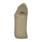 T-shirt technique avec logo en tricot piqué pour femme 150 g/m² Roly couleur taupe vue latérale