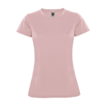 T-shirt technique avec logo en tricot piqué pour femme 150 g/m² Roly couleur rose clair 