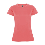T-shirt technique avec logo en tricot piqué pour femme 150 g/m² Roly couleur corail