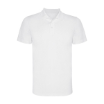 Polo technique en tricot piqué polyester pour homme 150 g/m² Roly couleur blanc