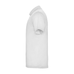 Polo technique en tricot piqué polyester pour homme 150 g/m² Roly couleur blanc vue latérale
