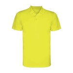 Polo technique en tricot piqué polyester pour homme 150 g/m² Roly couleur jaune fluorescent